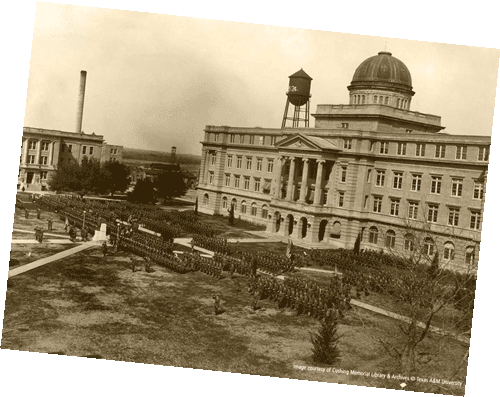 Historical photo of Academic Plaza