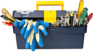 Image of a tool box filled with tools