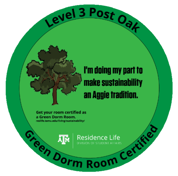 Green Dorm Rood Certified - Level 3 Post Oak